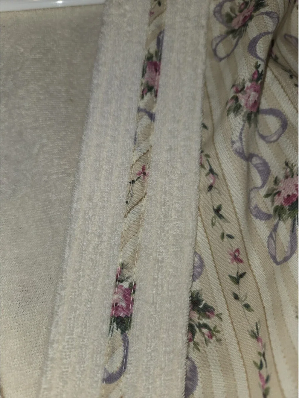 Cachet Vtg Dressing Gown NWT Floral Terry Inside Cosy Sz L Cottage Feminine